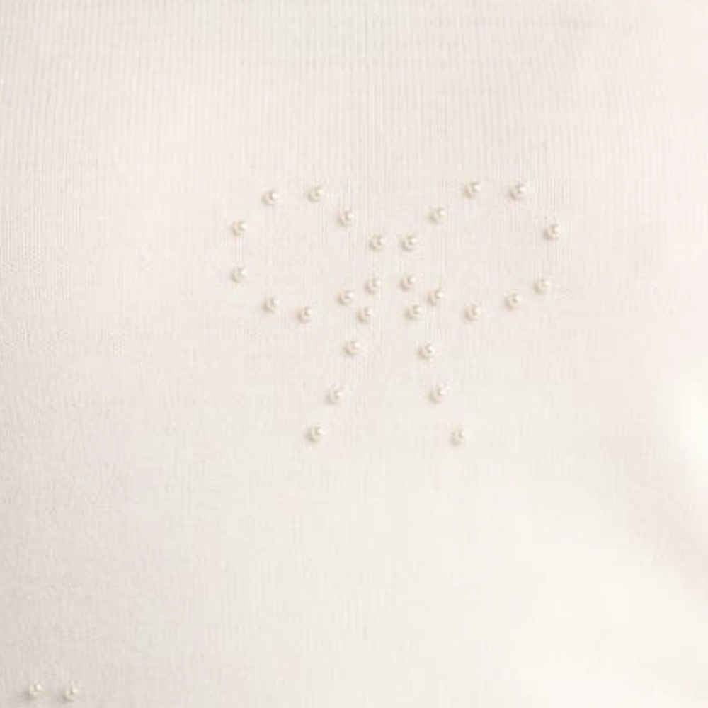 Ivory Rhinestone Heart Sweater - Picture 7 of 7